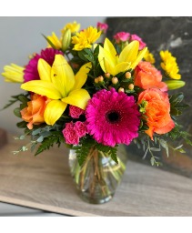 Bringing on the Joy Vase Arrangement 