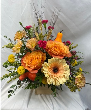 Enchanted Harvest Wooden Box Arrangement