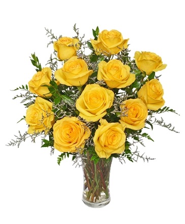 Lemon Drop Roses Dozen Bouquet in Chattanooga, TN | Chantilly Lace Floral Boutique LLC