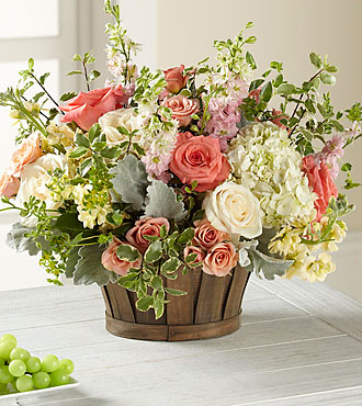 Bountiful Garden Basket Fresh Arrangement