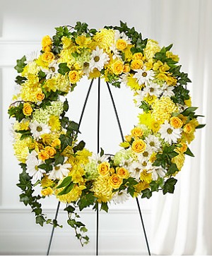 FTD Golden Remembrance Wreath 