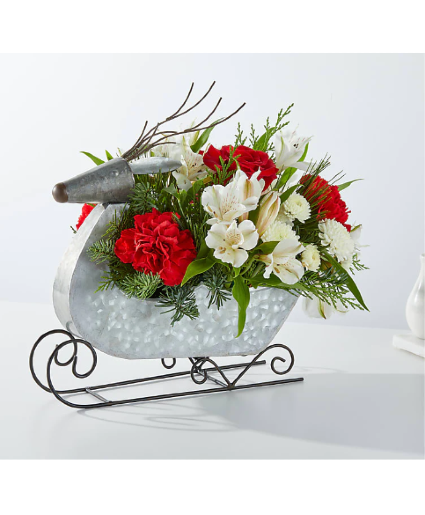 FTD Sleigh Ride Bouquet Vase