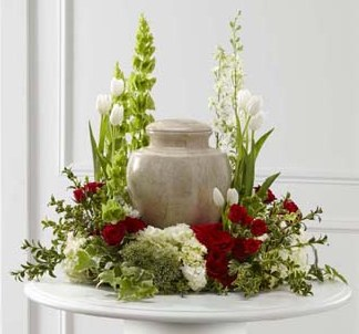 Tears of Comfort Urn Arrangement Memorial Arrangement