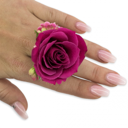 Fuchsia Floral Ring 