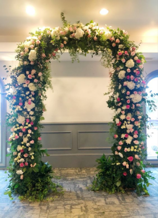 Full Floral Arbor Wedding