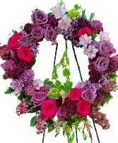 Full Of Life Colored  roses, Bells of Ireland,Mums, Lillies