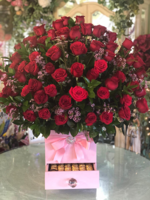 Full of Red Love Surprise Wood Box