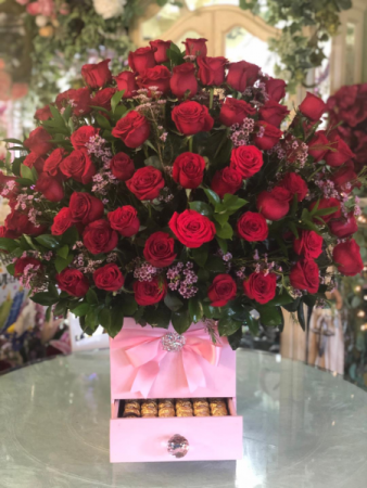 Full of Red Love Surprise Wood Box