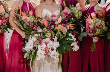 Fun and Tropical  Bright, joyful, and effortlessly elegant - Designed to turn heads and complement that wedding day glow! in Canon City, CO | TOUCH OF LOVE FLORIST AND WEDDINGS