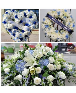 Funeral package light blue and white  Funeral 