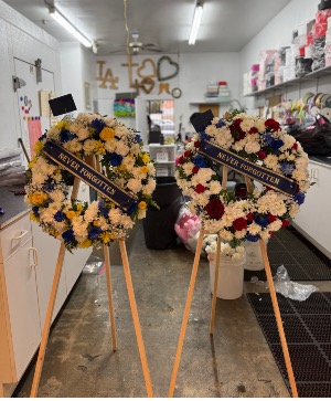 Funeral wreath Pair  