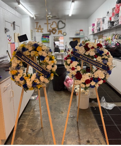 Funeral wreath Pair  