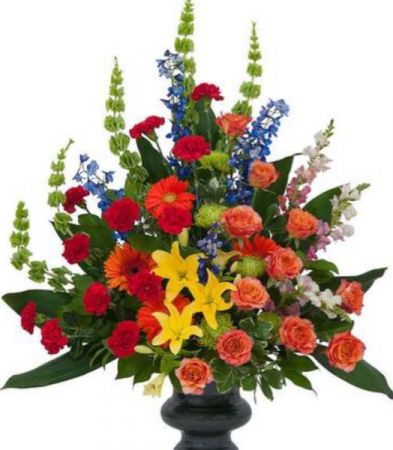Garden blooms tribute  Funeral 