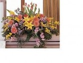 GARDEN CASKET SPRAY FUNERAL FLOWERS