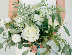 Garden creams and whites Brides bouquet 