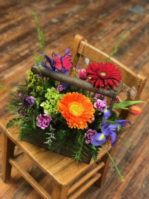Garden Floral Tote Fresh Flower Arrangement 