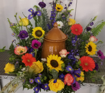 Garden Floral Urn Sympathy Urn Arrangement