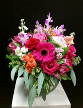 Garden Girl  Rose bowl, round style with dramatic spill.