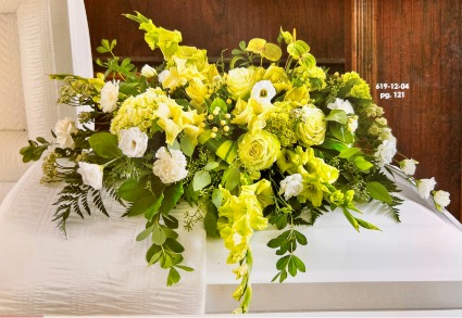 Garden Green casket spray Casket Spray