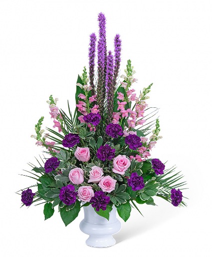 Garden of Life Urn Funeral Arrangement