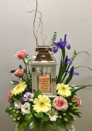 Garden of Memories Lantern Funeral Arrangement