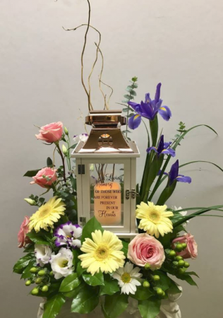 Garden of Memories Lantern Funeral Arrangement