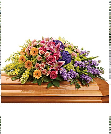 Garden of Sweet Memories Casket Spray sympathy arrangements