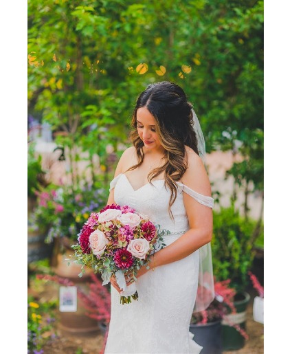 Garden Merlot Bridal Bouquet