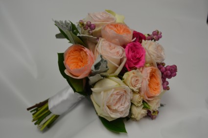 garden roses bridal bouquet wedding