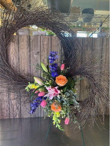 Garden Tribute Twig Wreath  in Coralville, IA | Every Bloomin' Thing