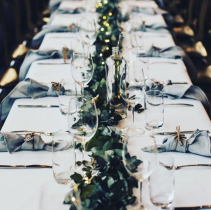 Garlands of mixed greens seasonal