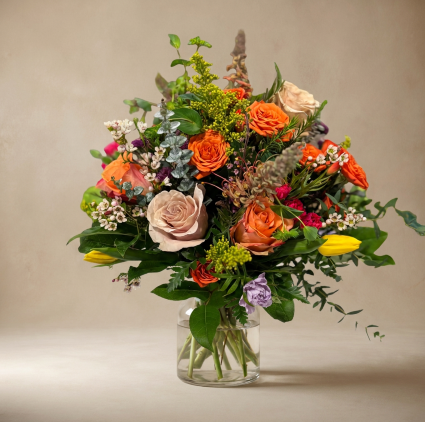 Gathered in Color vase arrangement
