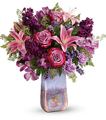 Gemstone vase Teleflora's Amethyst Jewel