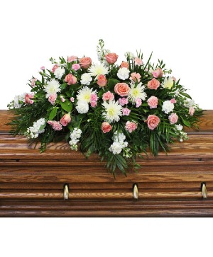 Gentle Pinks Cakset spray  casket spray 