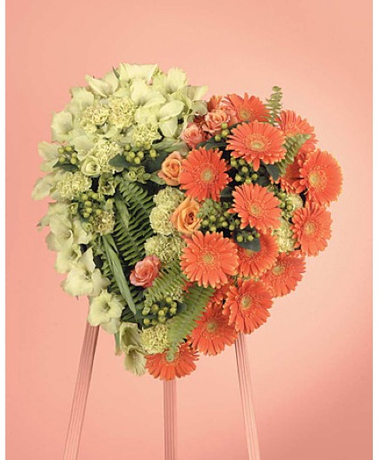 Gentle Remembrance Heart Standing Spray