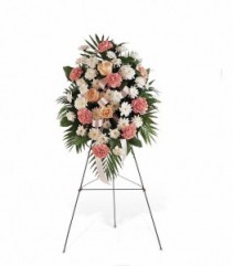 Gentle Thoughts Pink and White Standing Spray