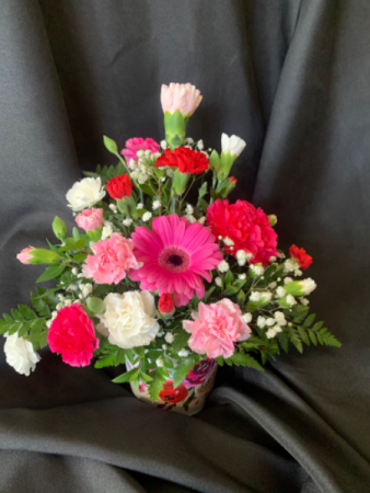 Gerbera & Carnations  Floral Arrangement 