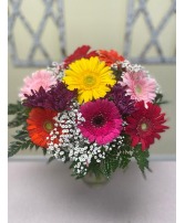 GERBERA GARDEN VASE ARRANGEMENT