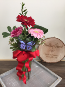 Gerbera trio  Vase arrangement