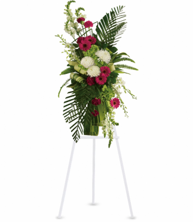 Gerberas and Palms Spray T246-3A