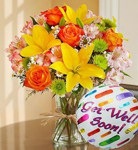 Get Well Soon Bouquet w/Mylar everyday