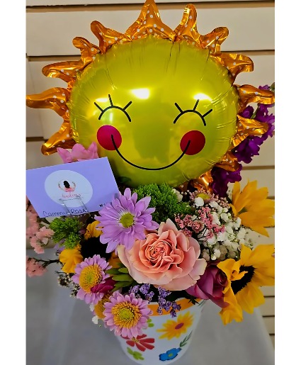 Get Well Soon flowers & ballon Get Well Soon