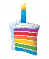 Giant Helium42" Happy Birthday Cake Mylar Balloon  