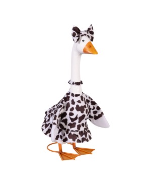 Giddy The Goose With Changeable Cow Outfit  21 Inch Outdoor Decor