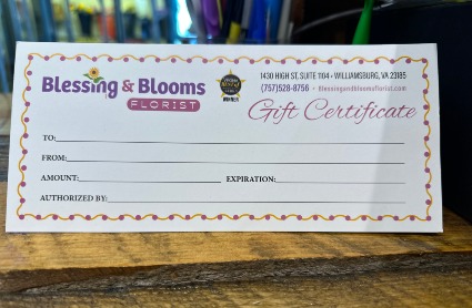 GIFT CERTIFICATE 