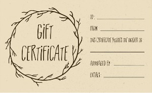 Gift Certificate  Custom Original