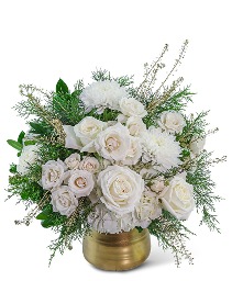 Gilded Winter Luxe Flower Arrangement