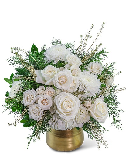 Gilded Winter Luxe Flower Arrangement