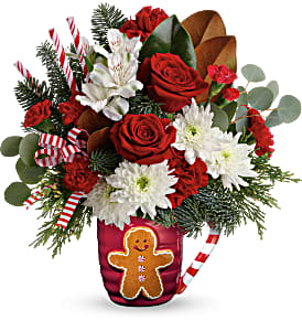 Gingerbread Greetings Winter arrangement