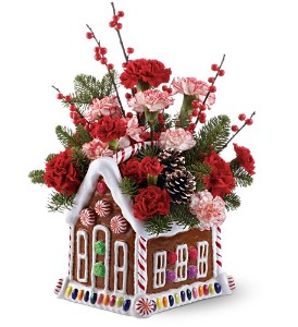 Gingerbread House Fresh Flowers